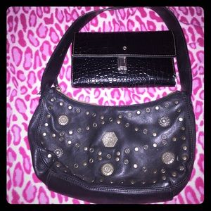 Black purse and wallet for sale